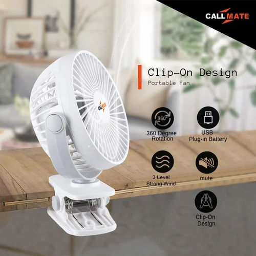 Call Mate 360 Rotation Portable Clip Fan