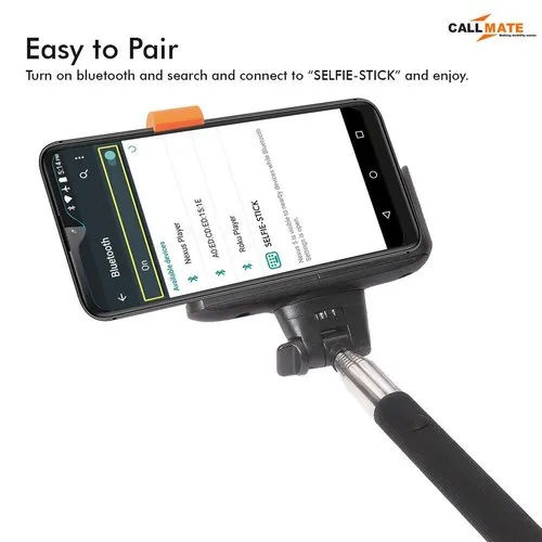 Mini Selfie Extended Stick With Wireless Shutter Compatible With All Smartphone