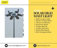Solar Mast Light - Durable Aluminum, 12 Inches Height, Bright Led Illumination, Weather-resistant Design