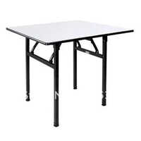 Square Banquet Table - Wood Material, 4 Foot Height , Durable Design In White And Black