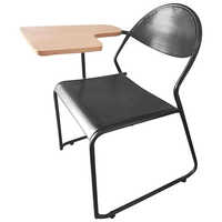 Writing Pad Chair - Ergonomic Design With Foldable Tablet Arm | Durable Indoor Furniture In Black And Brown