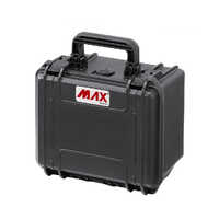 Max235h155 Max Series Waterproof Case - Polypropylene, 258x243x167.5 Mm, Black | Plain Design, Button Closure, Security Feature For Defence, Industrial & Commercial Use
