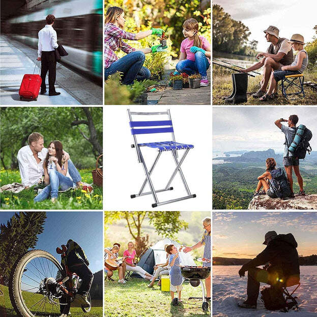 STAINLESS STEEL MULTIPURPOSE LIGHTWEIGHT  PORTABLE FOLDING CAMPING CHAIR FOR GARDEN