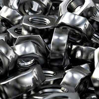 Stainless Steel Nuts - Standard Size, Silver Color, Painted Surface | Durable, Corrosion Resistant, Ideal For Industrial & Commercial Use