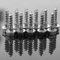 Industrial Threaded Screw - Stainless Steel, Standard Size, Silver Color | Plated Finish, Medium Quality, Ideal For Industrial & Commercial Use