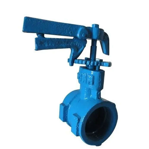 Blue Industrial Screw Type Butterfly Valve