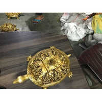 Brass Tortoise And Ashtalakshmi - Color: Gold