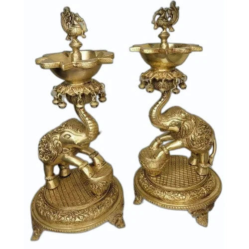 Brass Elephant Lamps