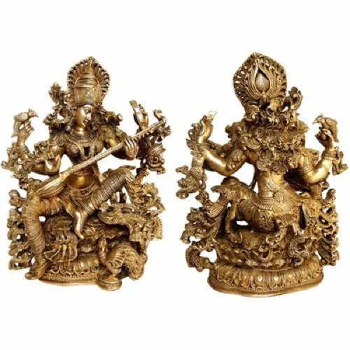 Saraswati Statue Brass