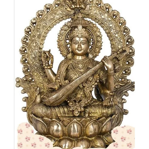 Brass Saraswati