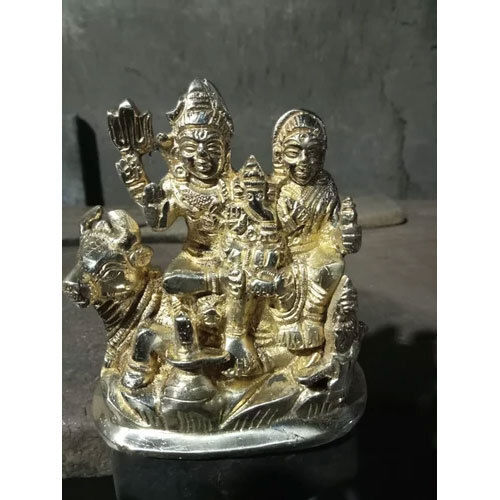 Shiva Family Statue Brass