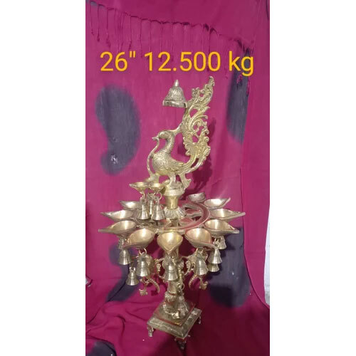 Brass Peacock Diya