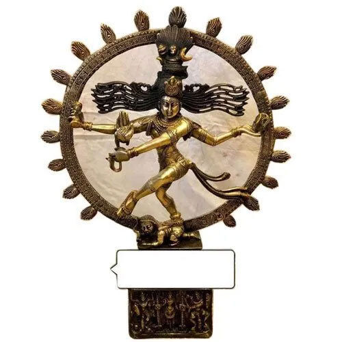 Golden Brass Nataraja Statue