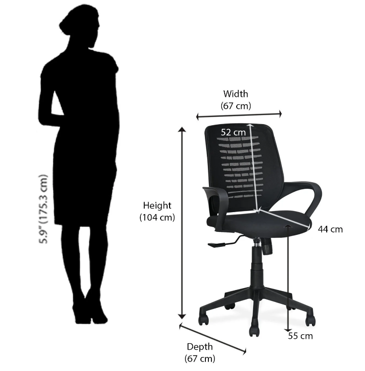 Nilkamal Astor Mid Back Mesh Office Chair