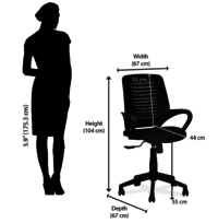 Nilkamal Astor Mid Back Mesh Office Chair