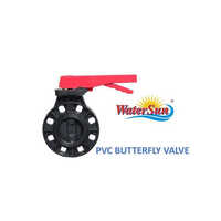 Red & Black Plastic Butterfly Valve