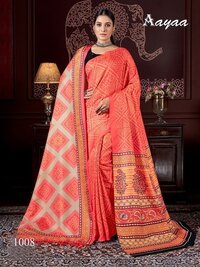 Pashmina Silk Saree - Color: Red