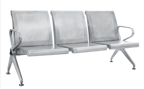 3 Seater Waiting Chair - Color: Black