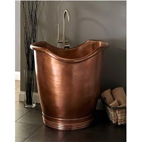 Glossy 1336 Japanese Copper Bath Tab