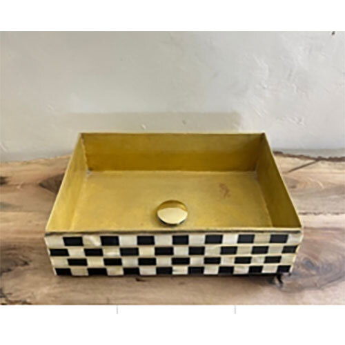 1345 Rectangle brass sink