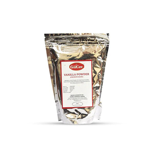Vanilla Powder - 500 Grams, Low Fat Natural Flavoring Powder Ideal for Confectionery, Bakery, Ice Cream Applications, Resealable Pouch