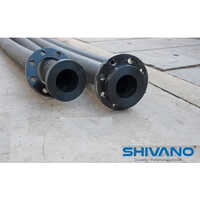 DN200 PN10 PE100 HDPE Butt Joint Pipe With Collar Flange - 6MTR to 12MTR Length, Black Round Shape, Socket Joint Connection, IS 4984/14333 Standard