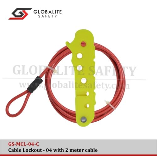 Globalite Safety Cable Lockout With Cable and 1 Loop - GS-MCL-04-2M