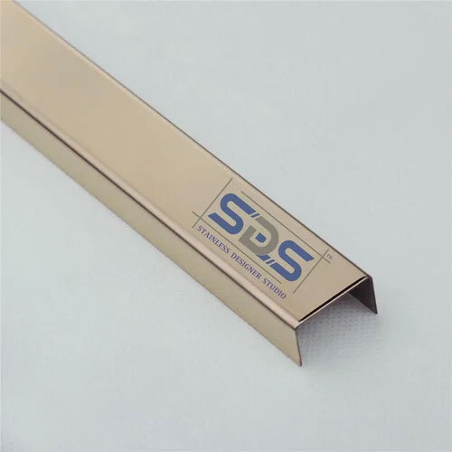 Decorative SS 304 PVD Ti Coated U Shape Profiles By SDS