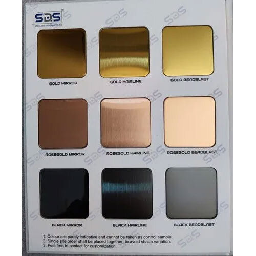 SS Colored Mirror Finish Sheets by sds