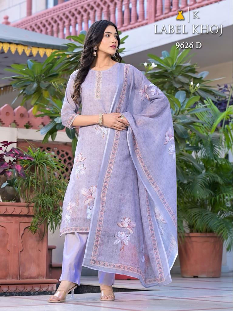 Designer Linen Party Wear Readymade Suits