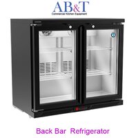 Back Bar Chillers - Black Glass Door, 900x505x880 Mm, 200l Capacity | Led Lighting, Lockable Self Closing Door, Adjustable Shelves, Fan Assisted Cooling