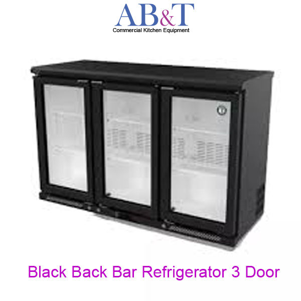 Black Back Bar Refrigerator 3 Door