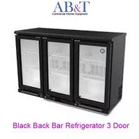 Black Back Bar Refrigerator 3 Door