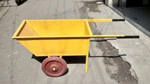 Double wheel concrete trolley