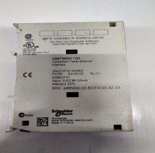 SCHNEIDER ELECTRIC 499TWD01100 INTERFACE MODULE