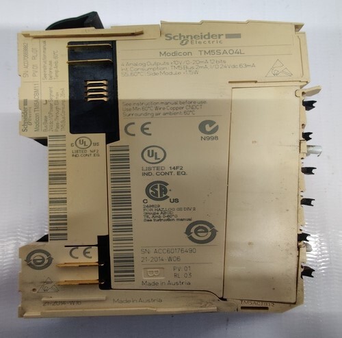 SCHNEIDER ELECTRIC TM5SA04L ANALOG OUTPUT MODULE