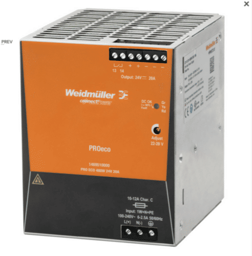 PROECO3 24VDC 10AMP-3PH WEIDMULLAR SMPS