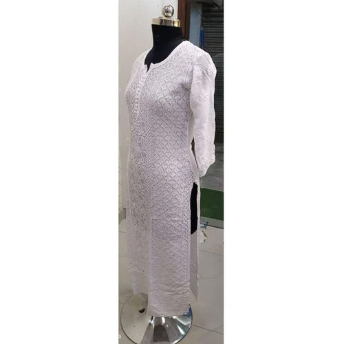 White Chikankari Kurti