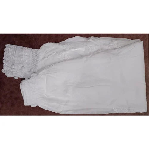 White Chikankari Afgani Shalwar