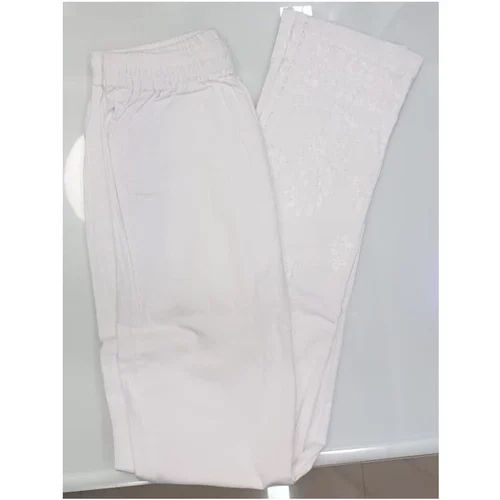 Womens White Chikankari Pant