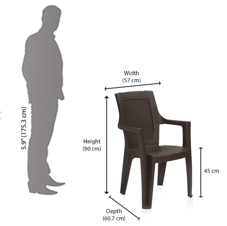Nilkamal Mystique Plastic Arm Chair