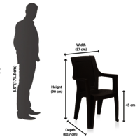 Nilkamal Mystique Plastic Arm Chair
