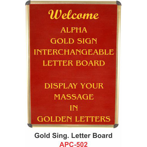 GOLD SIGN.LETTER BOARD