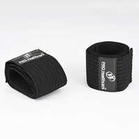 Knee Wrap For Knee Support - Cotton Elastic, Free Size, Black | Adjustable Fit, Breathable, Moisture-wicking, Portable, Recyclable