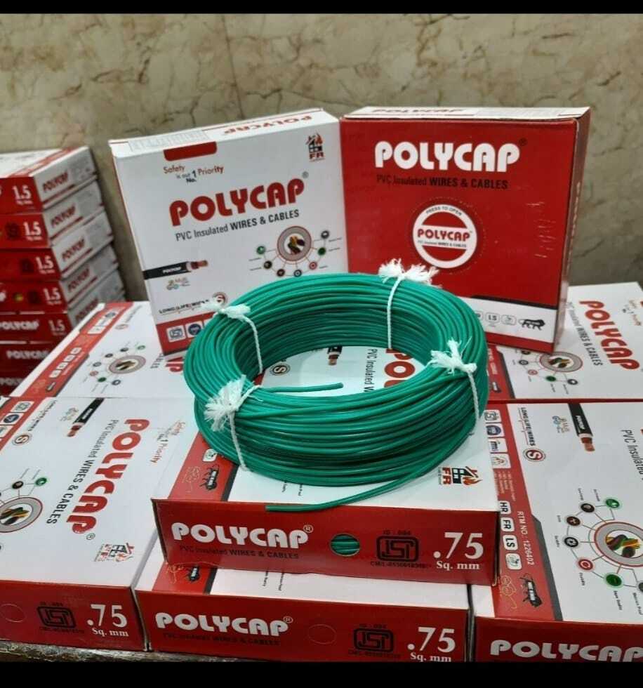 Copper Flexible Twin Twisted Wire - Color: Green