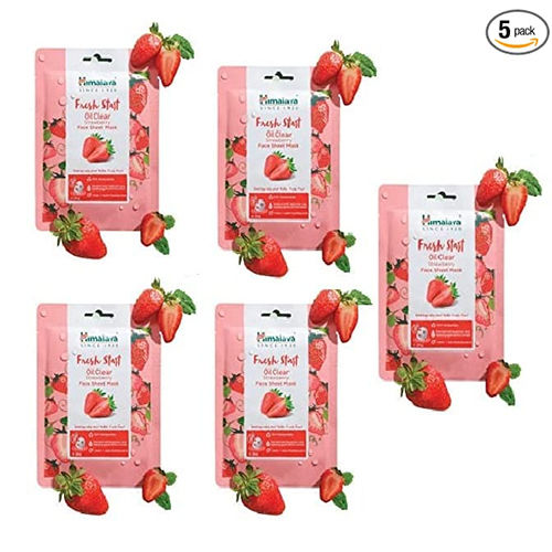 Oil Clear Strawberry Face Sheet Mask Color Code: White