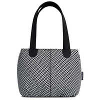 Addixon Womens Casual Handbag - Durable Polyester, 28x13x29 Cm, Black-white Color, Zipper Top Closure, Stylish Everyday Accessory