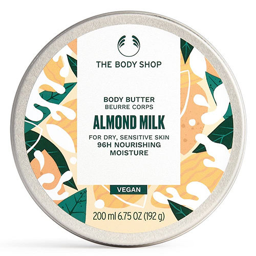 White 200ml The Body Shop Almond Milk And Honey Soothing And Restoring Body Butter