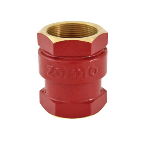 1009 Bronze Vertical Check Valve Screwed - 1/2 Inch, Red | Spring Loaded, O Ring Type, Suitable for Water and Oil, Max Temp 80Â°C