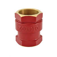 1009 Bronze Vertical Check Valve Screwed - 1/2 Inch, Red | Spring Loaded, O Ring Type, Suitable For Water And Oil, Max Temp 80â°c